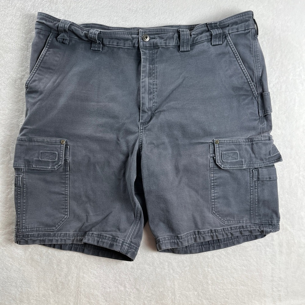 Duluth Trading Flex Fire Hose Cargo Shorts Mens 44 Brown Stretch Work Utility